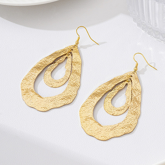 Alloy Dangle Earrings for Women, Teardrop