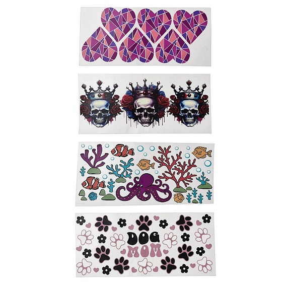 Прозрачная пленка для натирания на наклейки для стеклянных стаканчиков, Водонепроницаемые наклейки для переноски оберток чашек для поделок из чашек