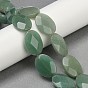 Естественный зеленый авантюрин бисер нитей, ромбовидная огранка граненый овал