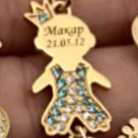 Liens en argent sterling avec strass, humain avec couronne