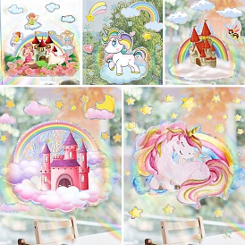 Rainbow Prism Electrostatic Window Stickers, PVC Anti Collision Stickers, for Windows, Glass Doors, Mirrors Decorations