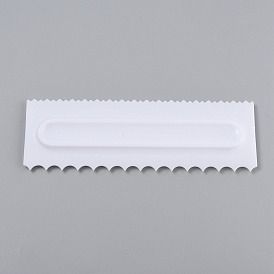 Plastic Baking Edge Dough Scraper and Cutter Pastry Spatulas, for Cake Decoration Baking Tools, Rectangle