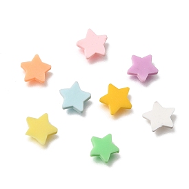 Luminous Handmade Polymer Clay Cabochons, Star, Glow in the Dark