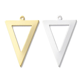 Brass Pendants, Cadmium Free & Lead Free, Inverted Triangle Charms