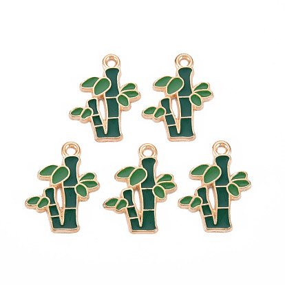 Подвески из эмали и сплава, без кадмия и без свинца, золотой свет, бамбуковую палку