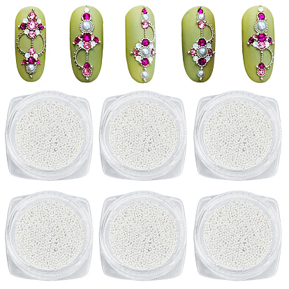 10 наборы стальных микробусин, крошечные шарики ногтей икрой, ногтей декоративные аксессуары, круглые