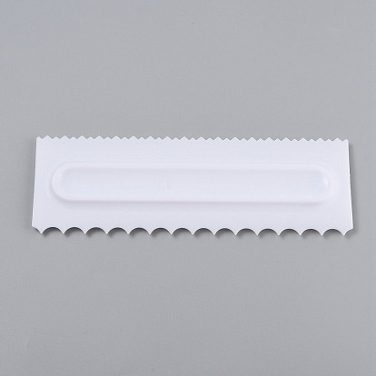 Plastic Baking Edge Dough Scraper and Cutter Pastry Spatulas, for Cake Decoration Baking Tools, Rectangle