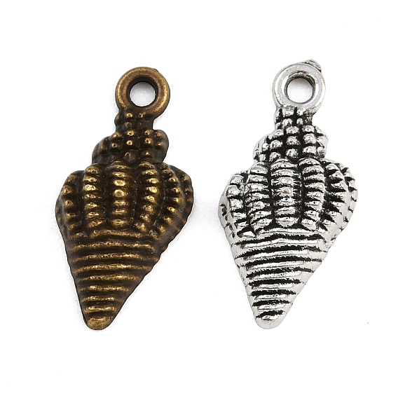 Сплавочные подвески тибетского стиля, в форме раковины