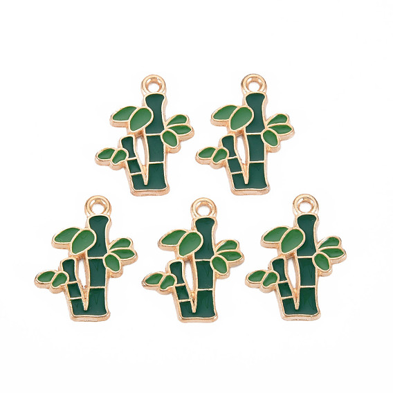 Подвески из эмали и сплава, без кадмия и без свинца, золотой свет, бамбуковую палку