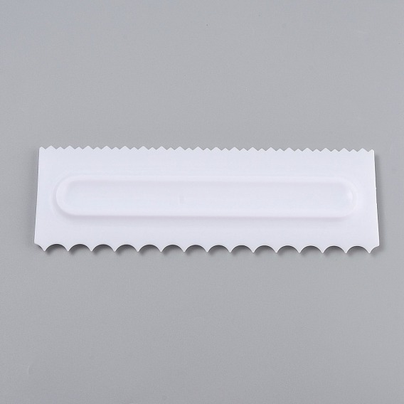Plastic Baking Edge Dough Scraper and Cutter Pastry Spatulas, for Cake Decoration Baking Tools, Rectangle