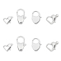 8Pcs 4 Style 304 Stainless Steel Lobster Claw Clasps, Heart