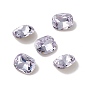 K9 Glass Rhinestone Cabochons, Pointed Back & Back Plated, Octagon Rectangle