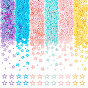 180g 6 cuentas de lentejuelas de plástico de colores, adornos artesanales de costura, estrella