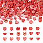 Бусины из полимерной глины ручной работы на тему Дня Святого Валентина, разнообразные