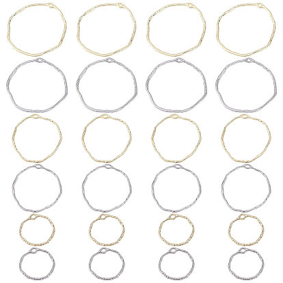 36шт 6 стили подвески из сплава с открытой спиной, для diy уф смолы, эпоксидная смола, Прессованные цветочные украшения, кольцо