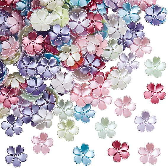 200шт. аэрозольная краска, АБС-пластик, имитация перламутровых колпачков, 5-лепестков цветка