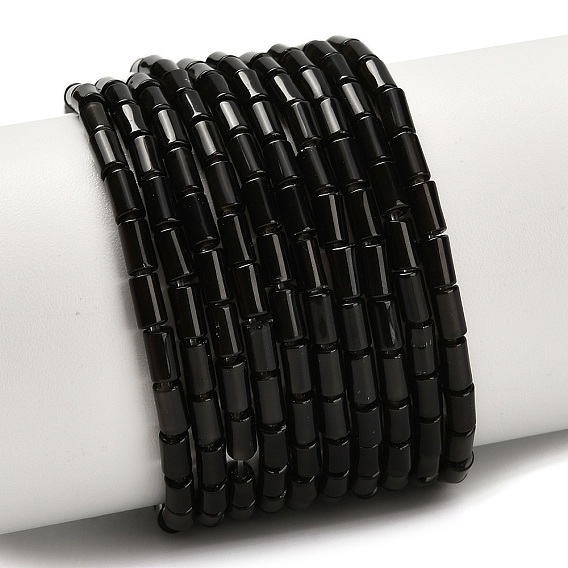 Природные обсидиана бисер нитей, колонка