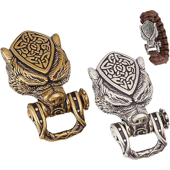 2 шт. 2 цвета латунные бусины для повседневного ношения, бусины из парашютной нити, самец ястреба, Металлические подвески для ножа, ремешок, брелок, браслет