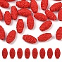 30 pièces de perles de cinabre sculptées, baril