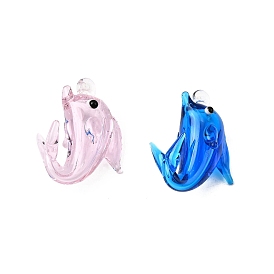 Подвески лэмпворк ручной работы, дельфин