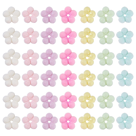 60шт. непрозрачные акриловые бусины с бархатным покрытием, цветок