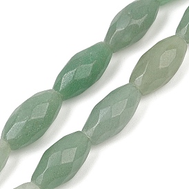 Естественный зеленый авантюрин бисер нитей, граненые, рис