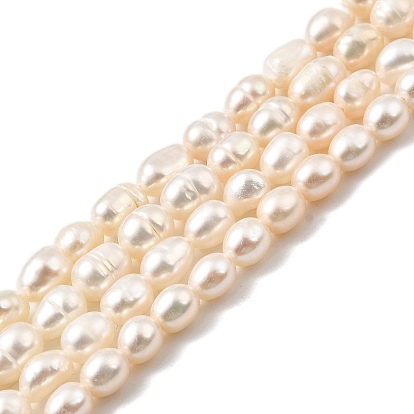 Нити из натурального культивированного пресноводного жемчуга, рис