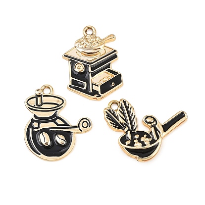 Эмалированные подвески из сплава для кофейного оборудования, золотые