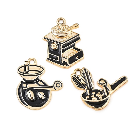 Эмалированные подвески из сплава для кофейного оборудования, золотые