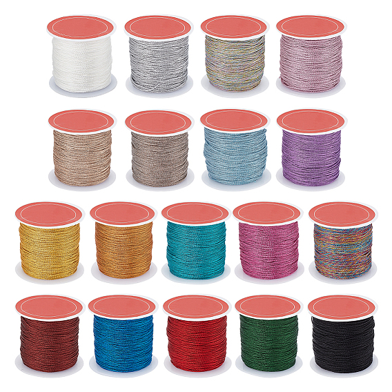 18 рулоны 18 цветной круглый металлический шнур, для изготовления ювелирных изделий