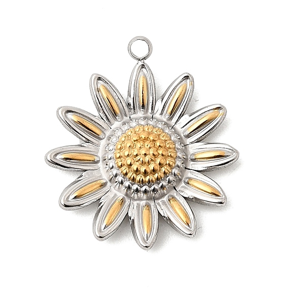 304 подвески из нержавеющей стали, очарование подсолнуха, два тона