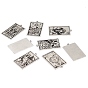 201 Stainless Steel Pendants, Laser Engraved Pattern, Tarot Card Pendants