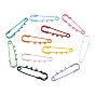 Spray Paint Iron Brooch Findings, 3-Holes Kilt Pins for Lapel Pins Makings