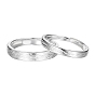 925 Sterling Silver Couple Rings, Light Luxury and Simple Design, Adjustable Open Rings