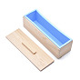 Rectangular Pine Wood Soap Molds Sets, with Silicone Mold, Wood Box and Cover, DIY Handmade Loaf Soap Mold Making Tool