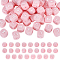 78Pcs 26 Styles Silicone Beads, Cube, Pink, Focal Beads