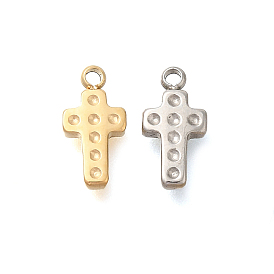 304 Stainless Steel Charms, Cross Charm