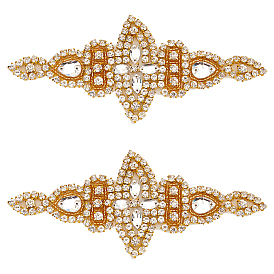 Alloy Rhinestone Ornmament Accessories, Flower
