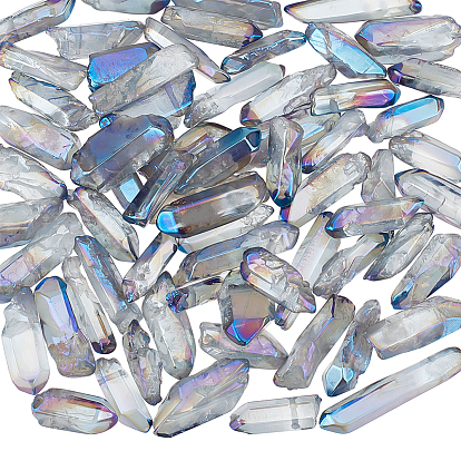 1 нити из натуральных кварцевых кристаллов с покрытием, самородки