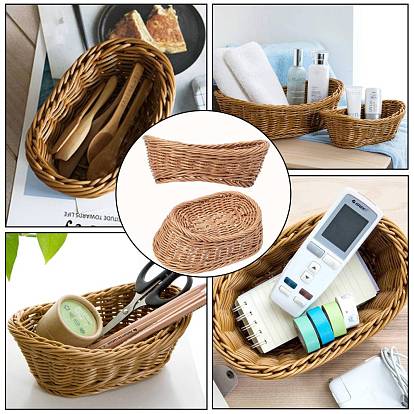Polypropylene(PP) Storage Baskets, Woven Basket, for Nursery Baby Clothes, Toy, Makeup, Books, Towels