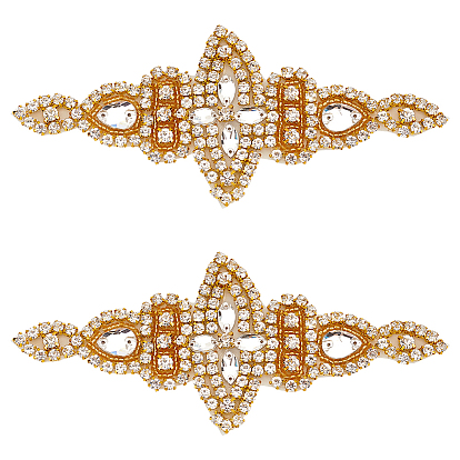 Alloy Rhinestone Ornmament Accessories, Flower