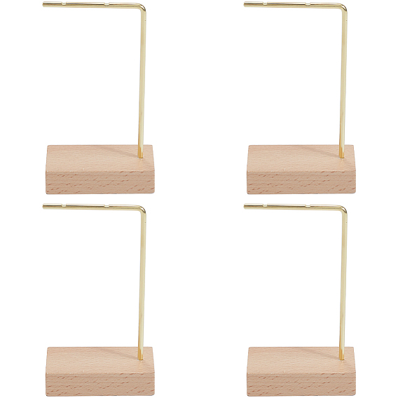 Деревянные с железными серьгами