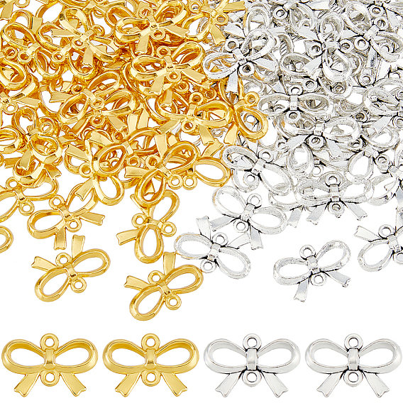 100 шт. 2 цветные подвески из сплава, бантом ссылки