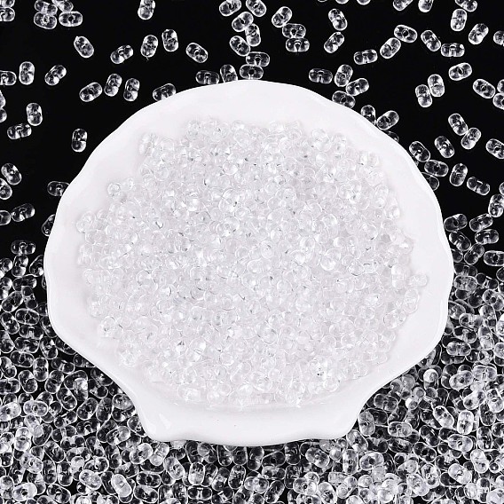 Прозрачные акриловые бусины, арахис