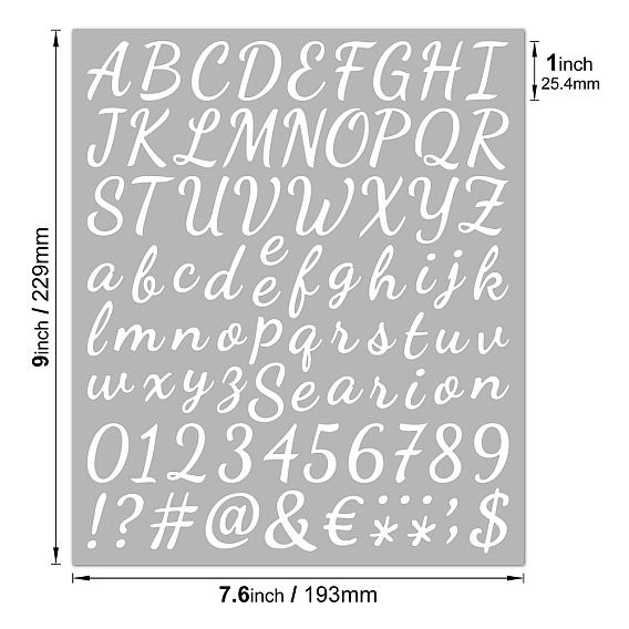 Selbstklebende Aufkleber, zur Kartenherstellung, Scrapbooking, Tagebuch, Planer, Umschlag & Notizbücher, mit Buchstabe und Zahl