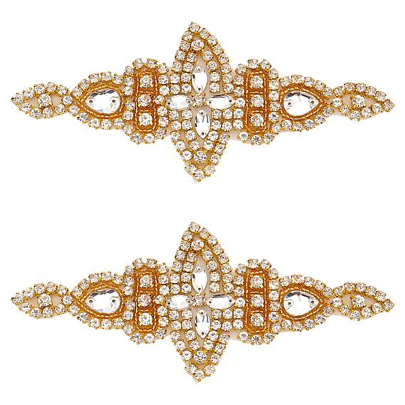Accessoires d'ornement en alliage de strass, fleur
