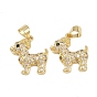 Латунные микро проложить кубического циркония подвески, собака