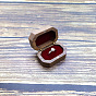 Wooden Magnetic Ring Storage Boxes, with Flip Cover & Velvet Inside, Octagon