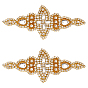 Accessoires d'ornement en alliage de strass, fleur