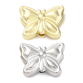 Rack Plating Alloy Beads, Cadmium Free & Nickel Free & Lead Free, Butterfly